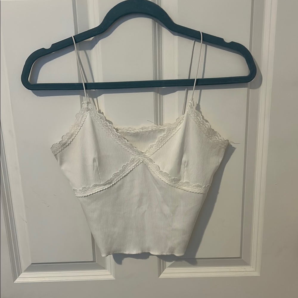Chic White Lace Cami Top